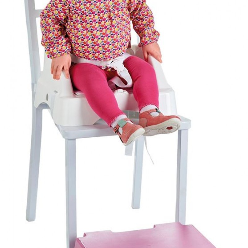 EDGAR BOOSTER SEAT WITH STEP PINK