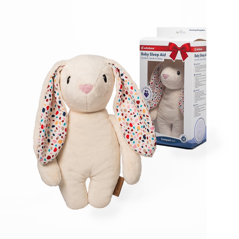 WHISBEAR HUMMING SLEEPY BUNNY CREAM ΜΕ ΡΟΖ ΗΧΟΥΣ