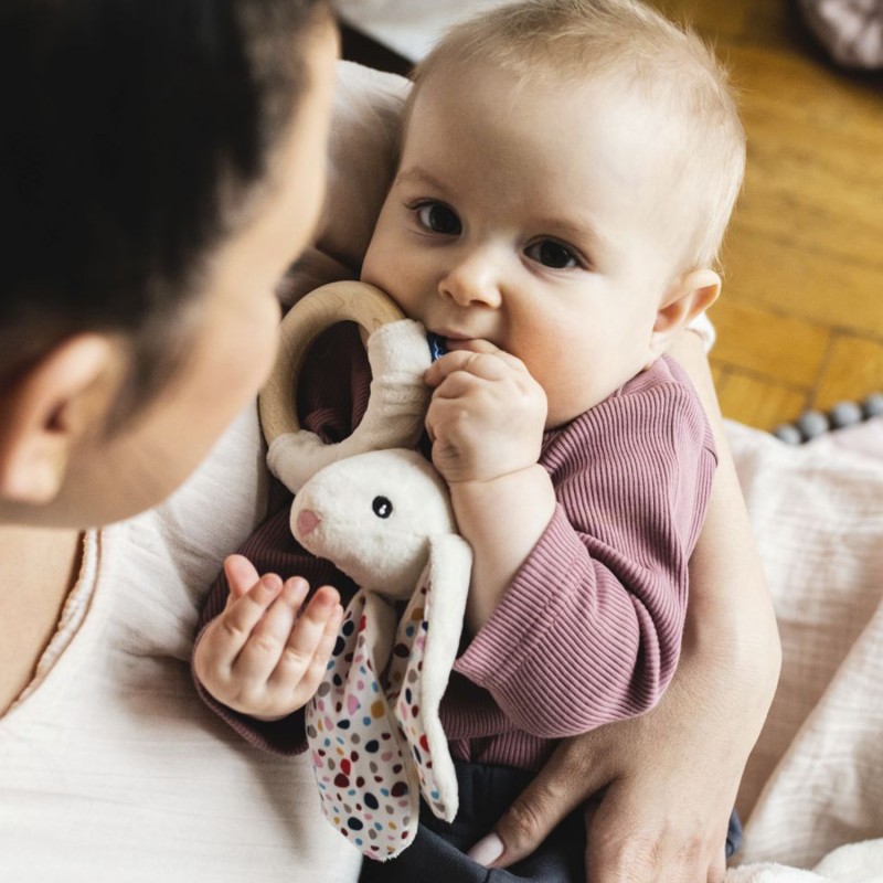 WHISBEAR ΜΑΣΗΤΙΚΟ ECO TEETHER BUNNY CREAM