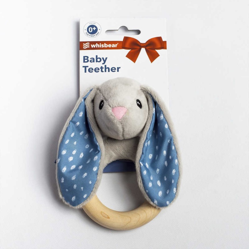 WHISBEAR ΜΑΣΗΤΙΚΟ ECO TEETHER BUNNY GREY