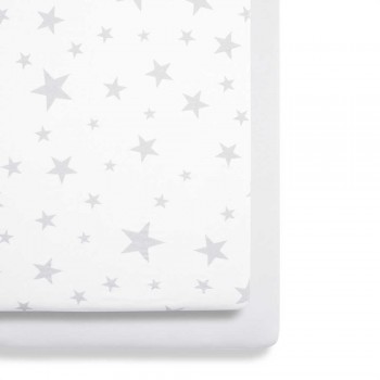 SNUZ ΣΕΤ ΣΕΝΤΟΝΙΑ 2 ΤΕΜΑΧΙΩΝ ΓΙΑ ΛΙΚΝΟ SNUZPOD 44x80 cm GREY STARS