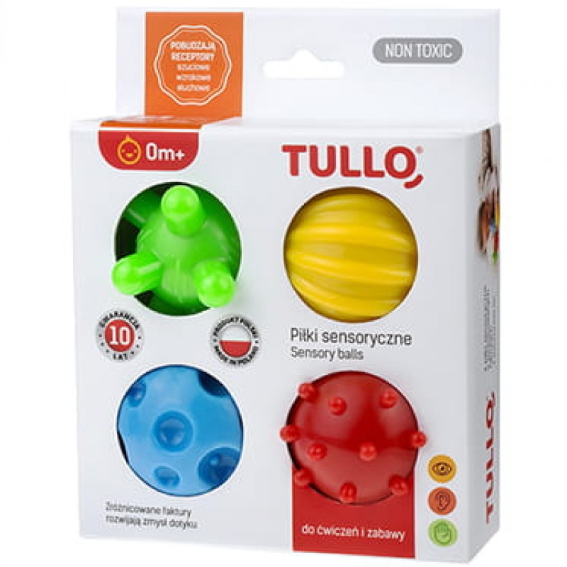 TULLO ΠΑΙΧΝΙΔΙ ΑΙΣΘΗΣΕΩΝ  SENSORY BALLS 4 ΤΜΧ.