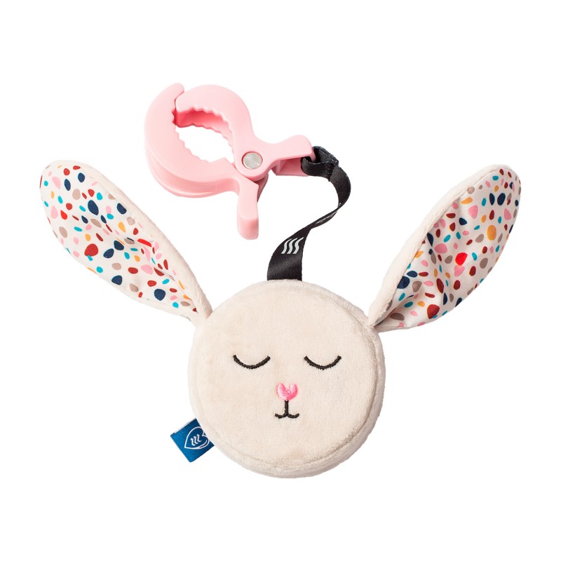 WHISBEAR HUMMING BUNNY CREAM ΜΕ ΡΟΖ ΗΧΟΥΣ ΚΑΙ ΚΛΙΠΣ